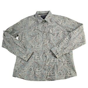 Roughstock Panhandle Slim Mens L‎ Western Paisley Print Shirt Long Sleeve